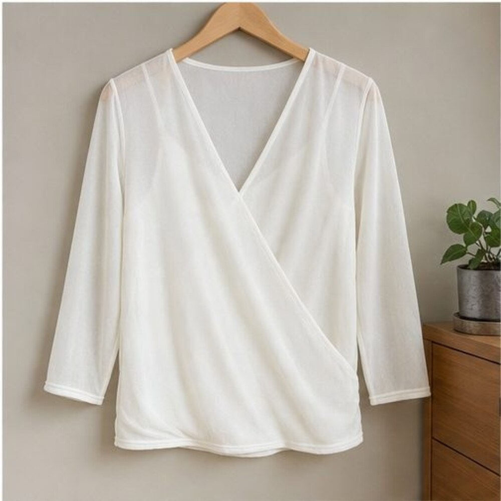 Ivory Tie Neck Blouse